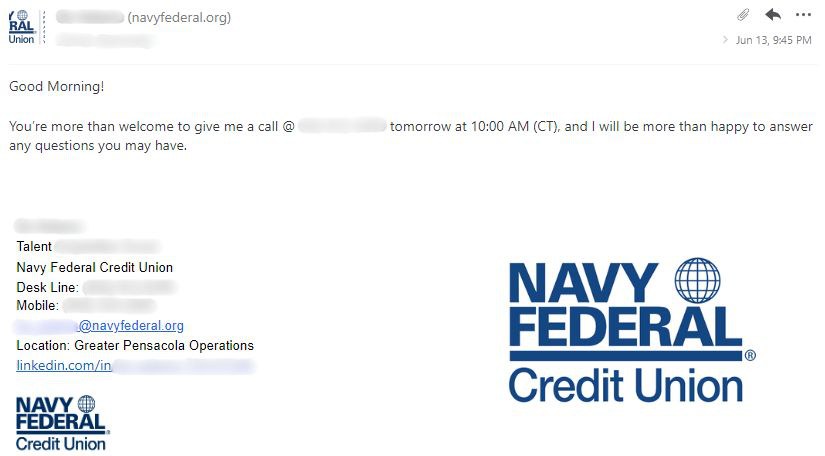 Reply from a live partner campaign